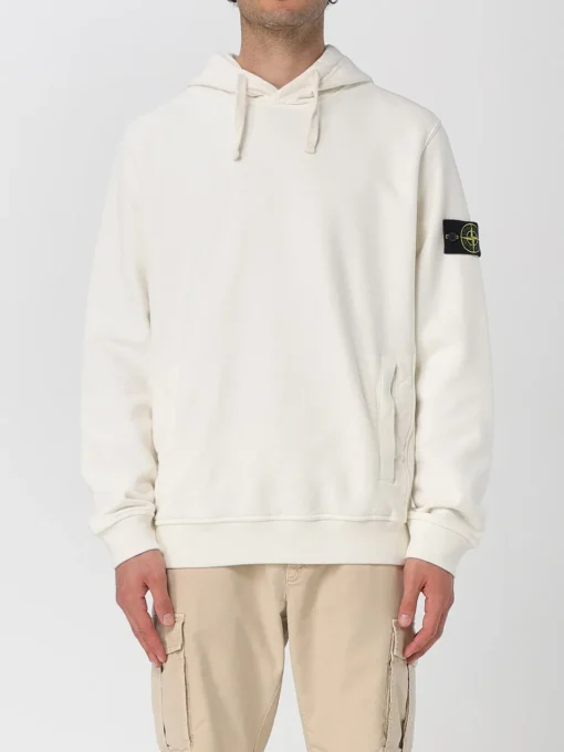 Felpa con cappuccio in cotone Stone Island