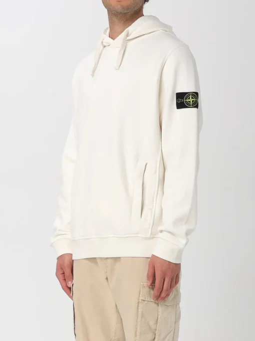 Felpa con cappuccio in cotone Stone Island