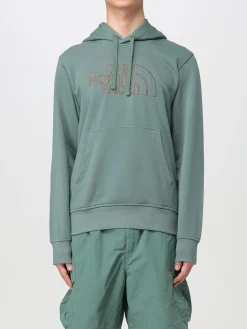 Felpa con cappuccio in misto cotone con logo The North Face
