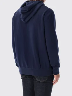 Felpa con cappuccio in misto cotone con logo Pony Polo Ralph Lauren