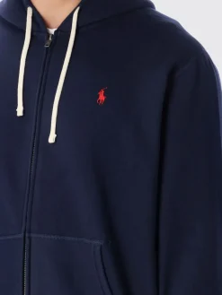 Felpa con cappuccio in misto cotone con logo Pony Polo Ralph Lauren