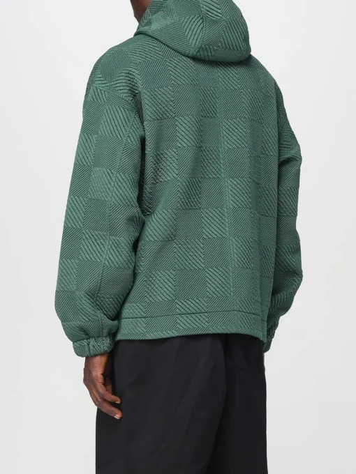 Felpa con cappuccio in poliestere a quadri Ferrari