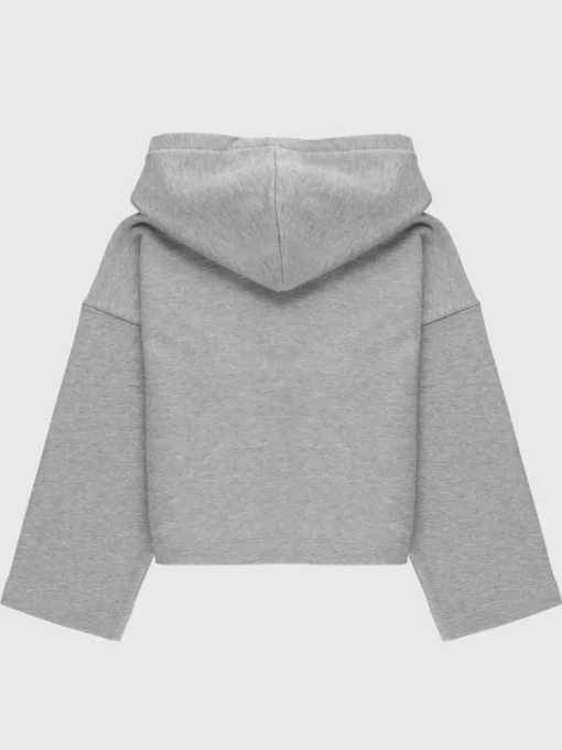 Felpa con cappuccio stampata in cotone Moschino