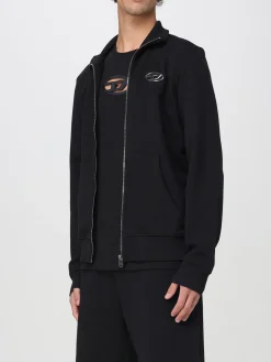 Felpa con zip in cotone Oval D Diesel