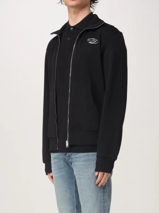 Felpa con zip Oval D Diesel in cotone