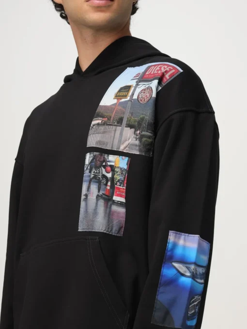 Felpa Diesel in cotone con stampa grafica