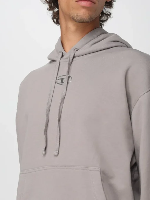 Felpa Diesel in cotone con logo Oval D