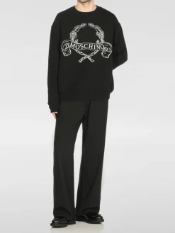 Felpa in cotone con logo Moschino Couture