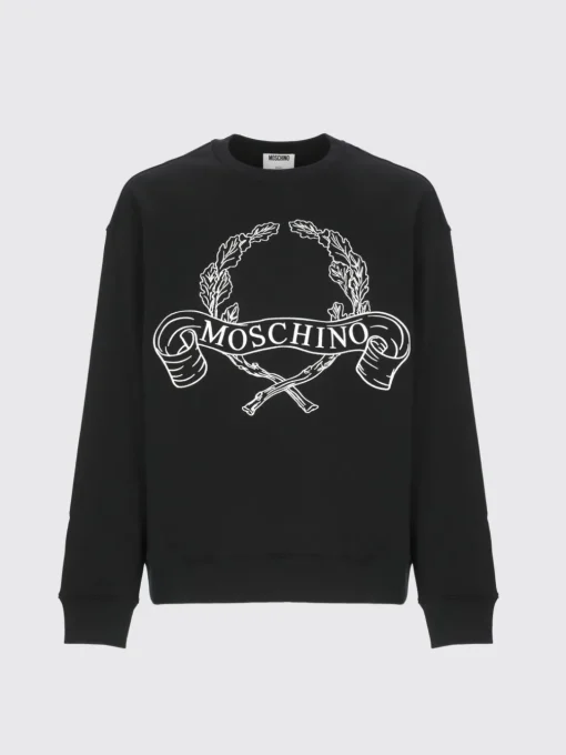 Felpa in cotone con logo Moschino Couture