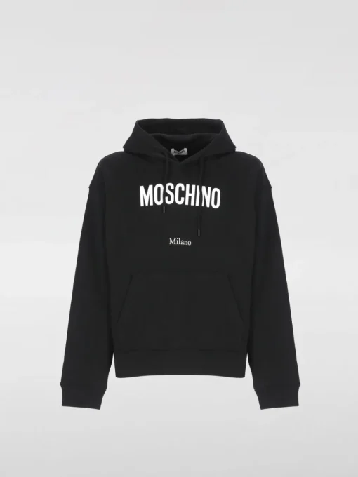 Felpa in cotone con logo Moschino Couture