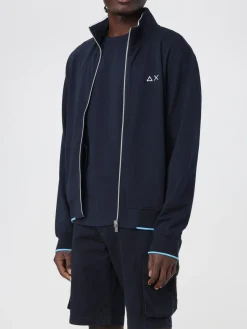 Felpa in cotone con zip SUN68