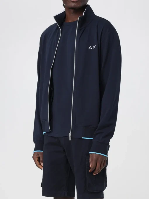 Felpa in cotone con zip SUN68