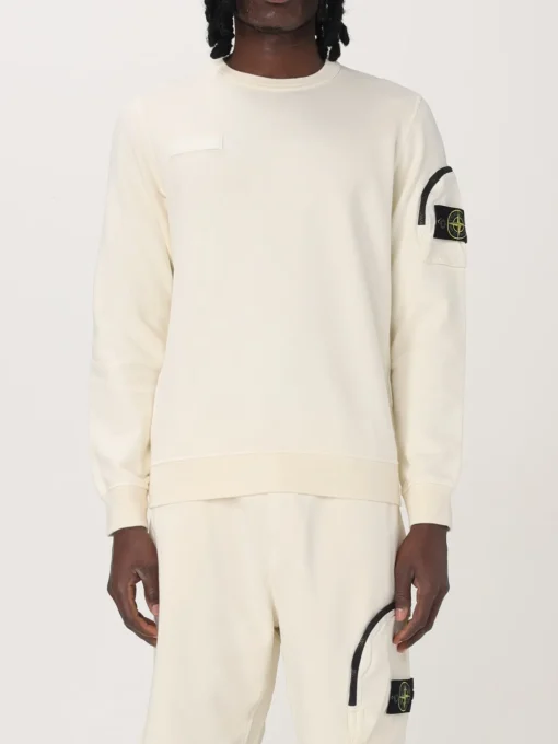 Felpa Stone Island in cotone con logo
