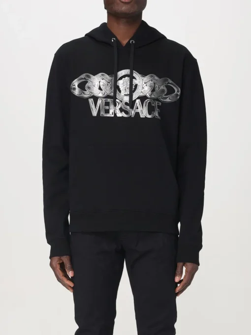 Felpa Versace in cotone con logo