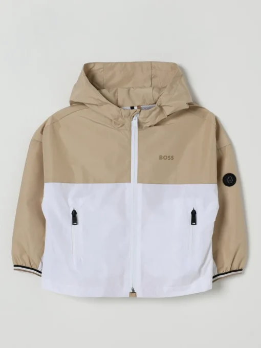 Giacca con cappuccio e logo Boss