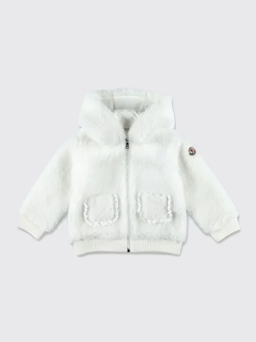 Giacca con cappuccio in pelliccia Moncler
