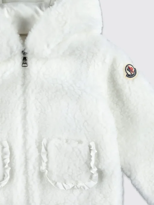 Giacca con cappuccio in pelliccia Moncler