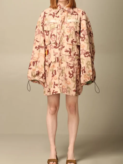 Giacca Dexter Life at Large Capsule The Attico in tessuto camouflage