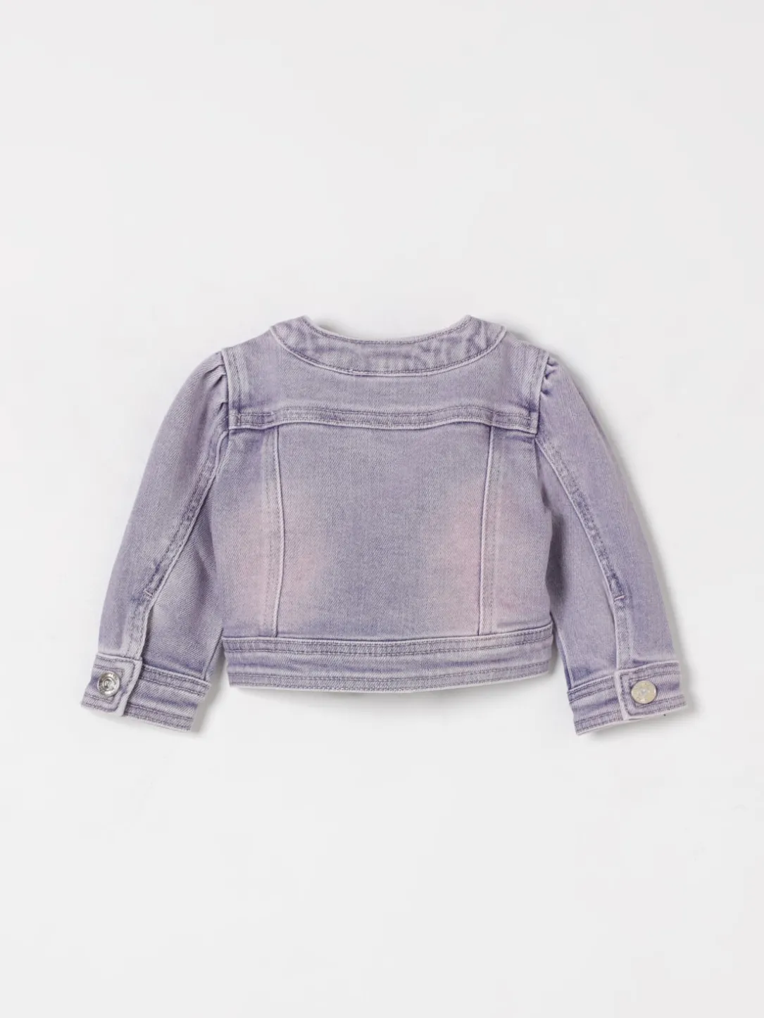 Giacca di jeans con fiori Monnalisa