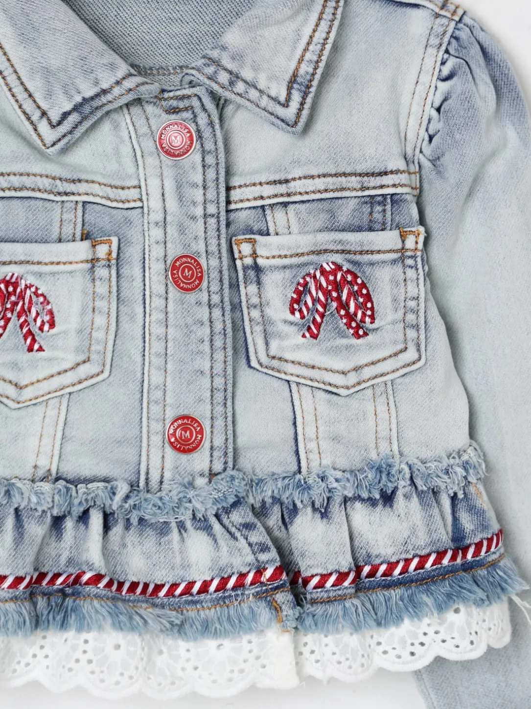 Giacca di jeans Monnalisa ricamata