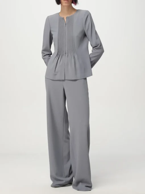 Giacca Emporio Armani in crêpe plissettato