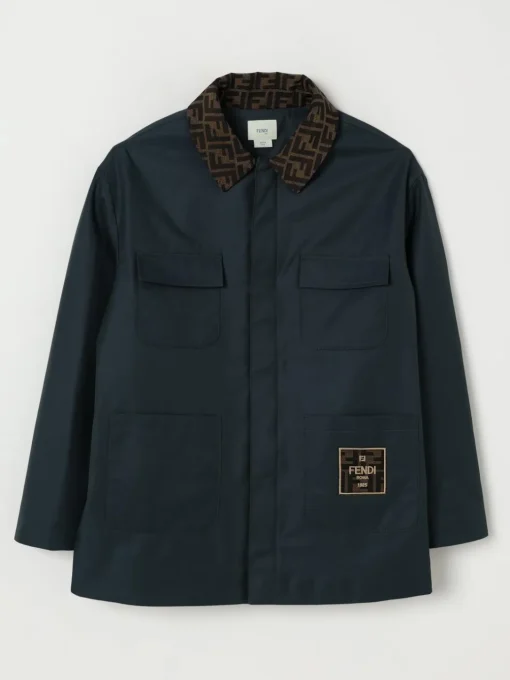 Giacca in gabardine di cotone FF Fendi