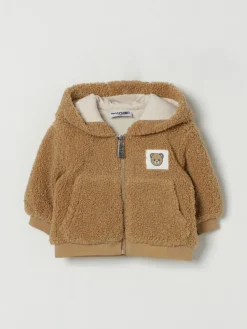 Giacca Teddy in pile con cappuccio Moschino