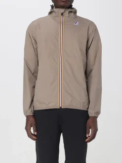 Giubbotto con cappuccio K-Way in nylon