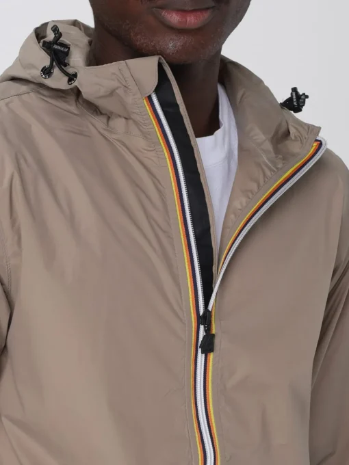 Giubbotto con cappuccio K-Way in nylon
