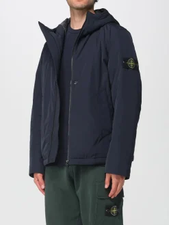Giubbotto con cappuccio Stone Island in twill di nylon