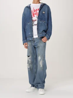 Giubbotto Dolce & Gabbana in denim con cappuccio