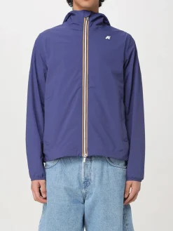 Giubbotto K-Way in nylon con cappuccio