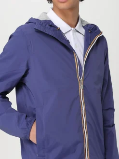 Giubbotto K-Way in nylon con cappuccio