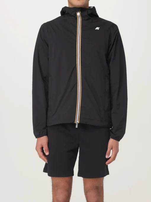 Giubbotto K-Way in nylon con cappuccio