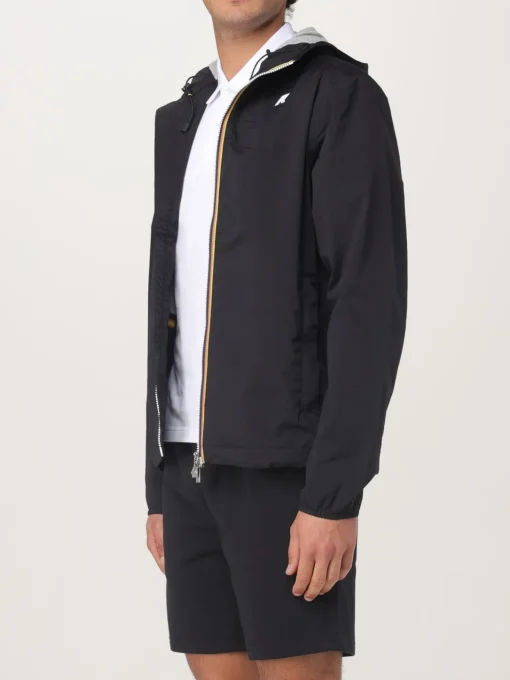Giubbotto K-Way in nylon con cappuccio