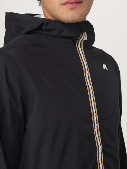 Giubbotto K-Way in nylon con cappuccio