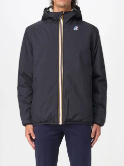 Giubbotto K-Way in nylon con cappuccio