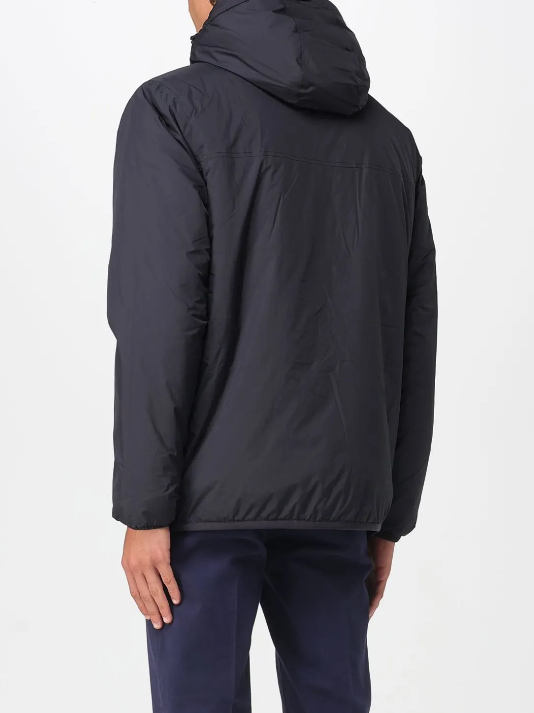 Giubbotto K-Way in nylon con cappuccio