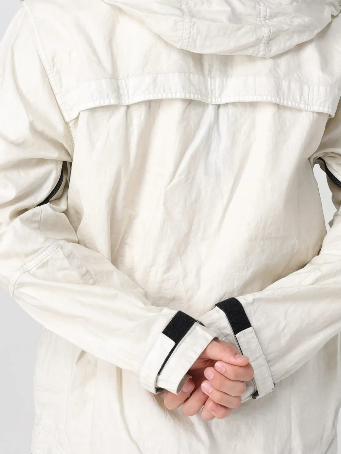 Giubbotto Lino Gommato Stone Island in tela di lino spalmata