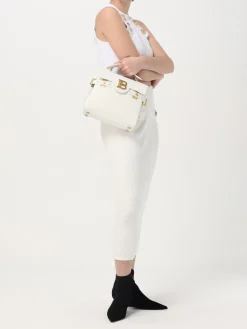 Gonna Balmain in misto viscosa con bottoni