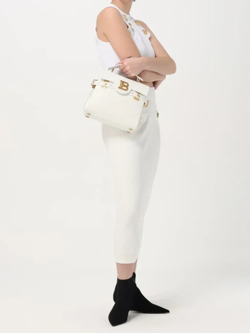 Gonna Balmain in misto viscosa con bottoni