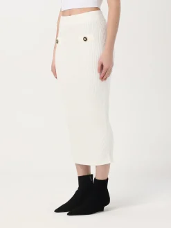 Gonna Balmain in misto viscosa con bottoni