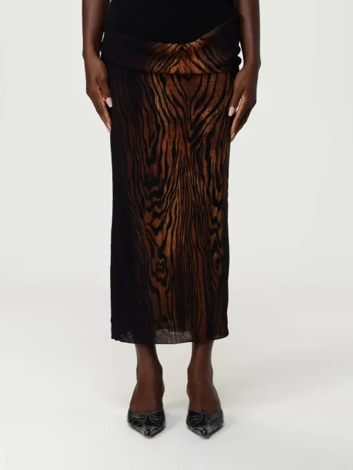 Gonna Jean Paul Gaultier in jersey con stampa animalier