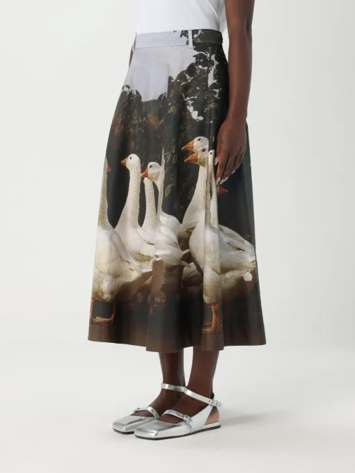 Gonna Moschino Couture in cotone con stampa grafica