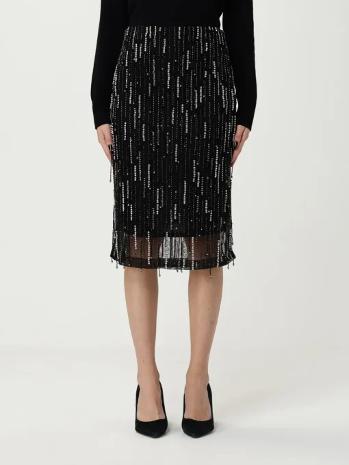 Gonna Pinko in jersey con strass