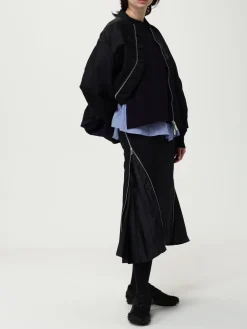 Gonna plissettato Sacai in misto lana