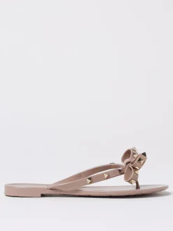Infradito Rockstud Valentino Garavani in gomma con fiocco