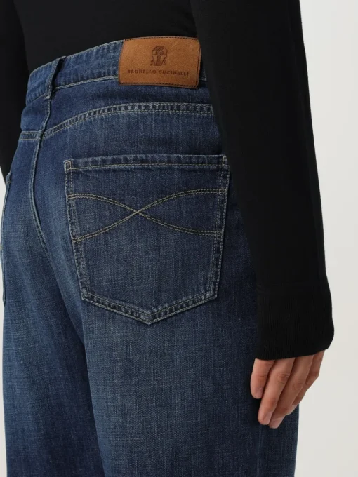 Jeans Brunello Cucinelli in denim di cotone