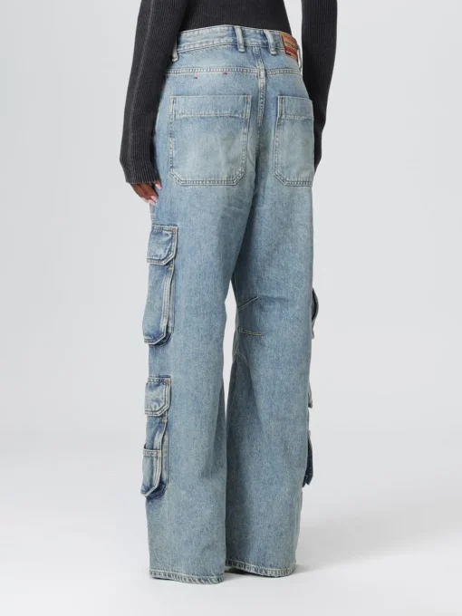 Jeans cargo Diesel in denim di misto cotone