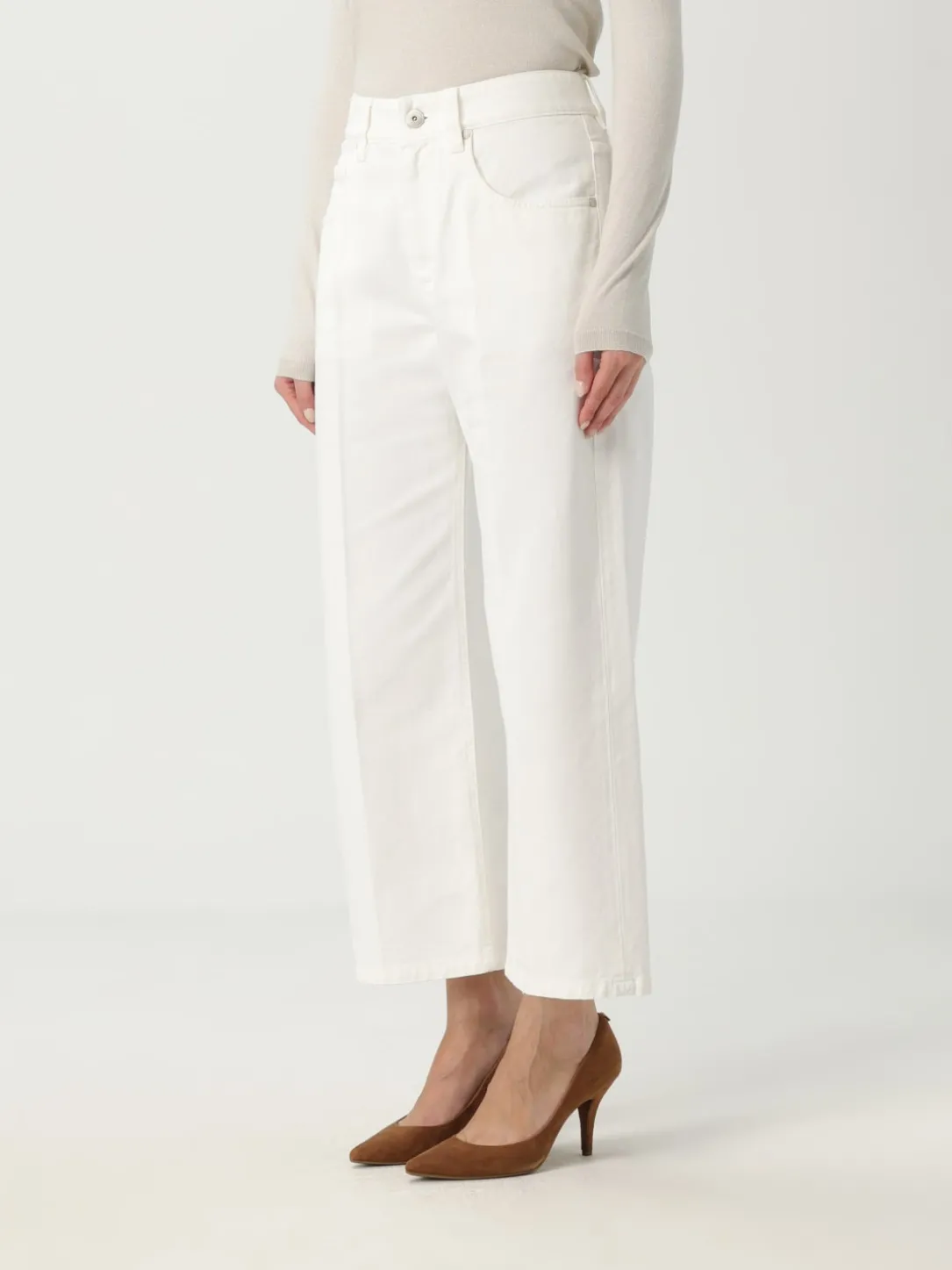 Jeans cropped Brunello Cucinelli in denim